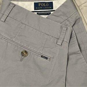 Polo Ralph Lauren Men's 30 Slim Stretch Classic Fit Chino Short Gray 8 Inch